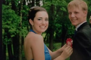 A picture of my wife, Lindsey, and Jacob at prom