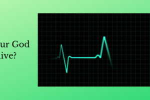 Picture of EKG going static
