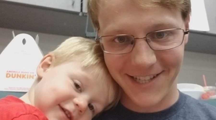 Bringing home with donuts for dad.