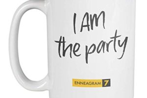 Enneagram Type 7 mug stating "I am the Party"