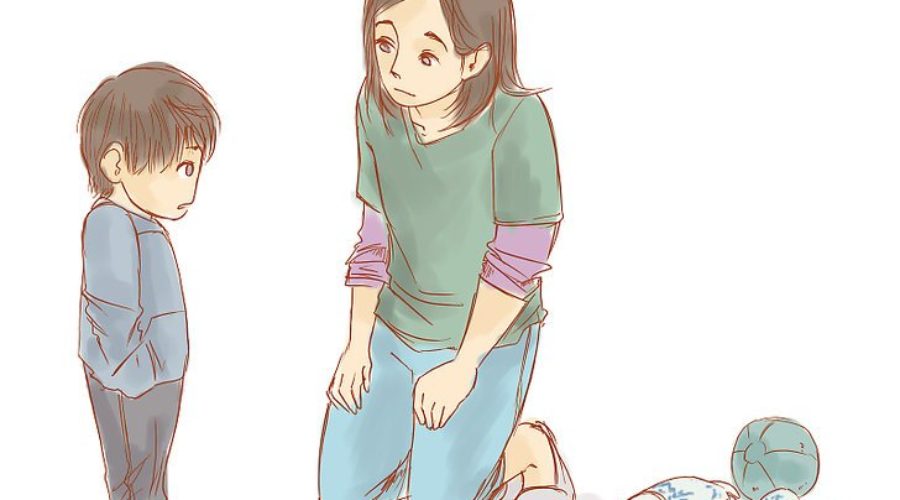 A parent applying boundaries to their child.